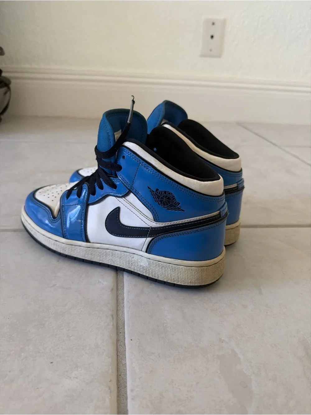 Nike Kids Blue, White and Black High-Top Sneakers